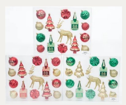 NOVELTY CHRISTMAS ORNAMENTS | 15 PIECE